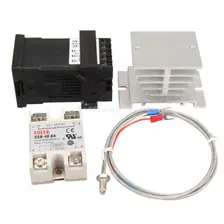 ПИД-регулятор терморегулятор термоконтроллер PID REX-C100 + термопара 0..400С + твердотельное реле 40А + радиатор | дистилятор самогонный аппарат ректификационная колонна [z80cpu]