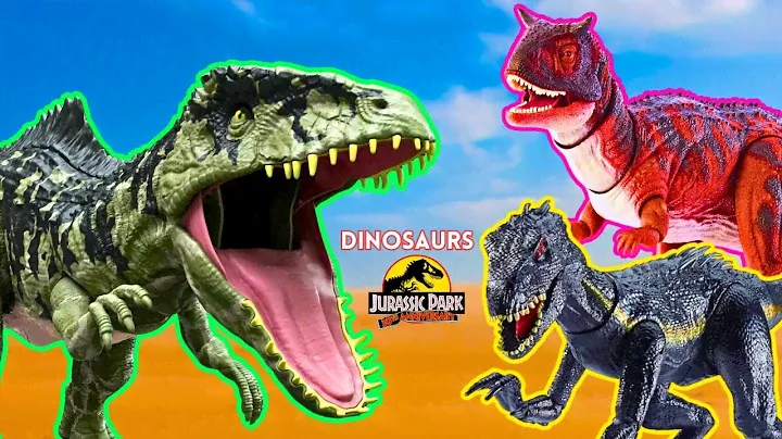 Amazing Jurassic World Dinosaurs |T-REX , Velociraptor, Spinosaurus, Megaraptor, Giganotosaurus!