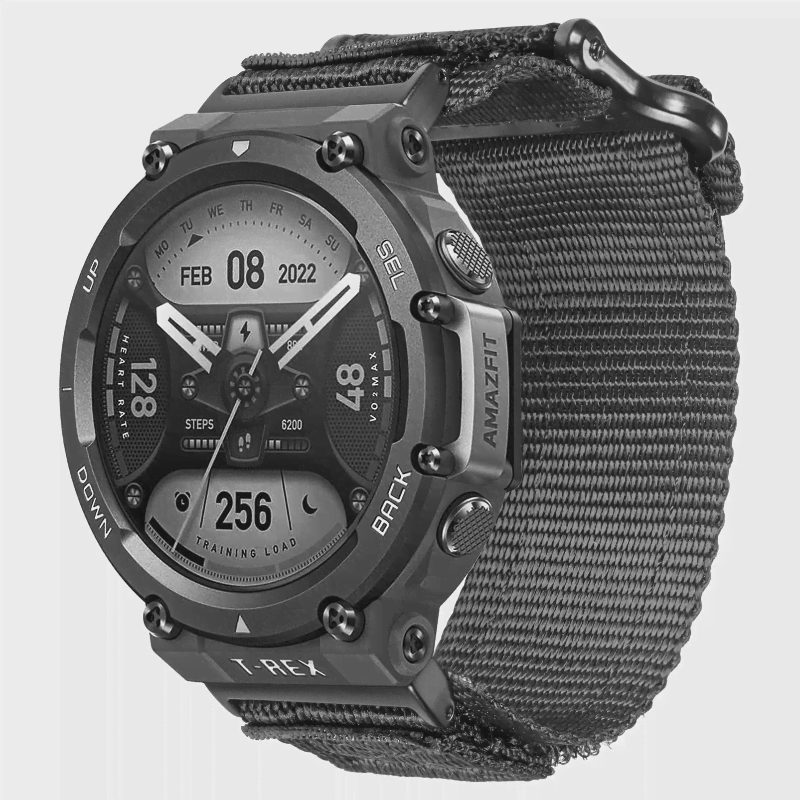 Нейлоновый ремешок для часов Hemsut для Amazfit T-Rex 2 Сменных Ремешка для Amazfit T Rex Pro Черный-0