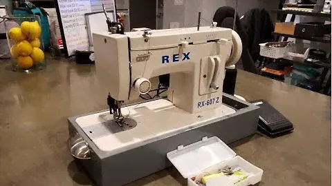 Cheap Walking Foot Sewing Machine - Reupholstering a Stool with Rex 607Z