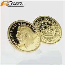 1933 г., джорджин против V Dei Gra: Britt: Omn: Rex Crown, золотая монета Fr. UK (art.: 7a83ed087)