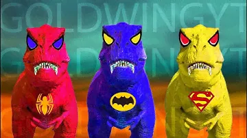 BATMAN T-REX vs SUPERMAN TREX DEATH RUN EVOLUTION of DINOSAUR | Strongest Dinosaur Jurassic World 2