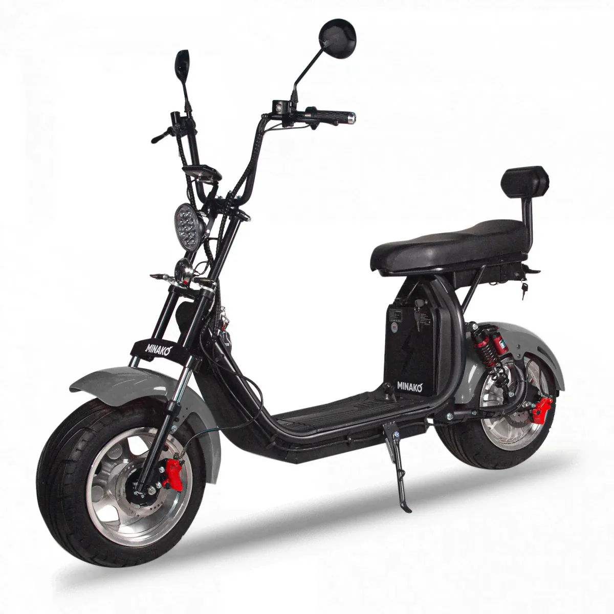 Электроскутер Minako Rex Citycoco 2000w двухколёсный чёрный-4