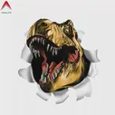 Volkrays, ужасный 3D динозавр, T-Rex, автомобильная наклейка, рваный металл, смешные автомобили, мотоциклы, аксессуары, ПВХ наклейка, 13 см * 12 см (art.: 3a38cffc47a)