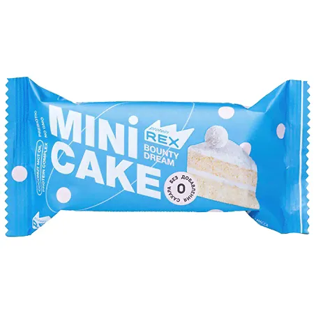 Protein REX Mini Cake 40г Кокосовый тортик-0