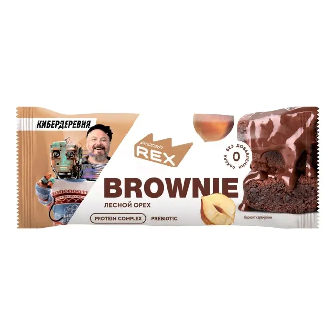 Пирожное ProteinRex Brownie протеиновое лесной орех 50 г-0