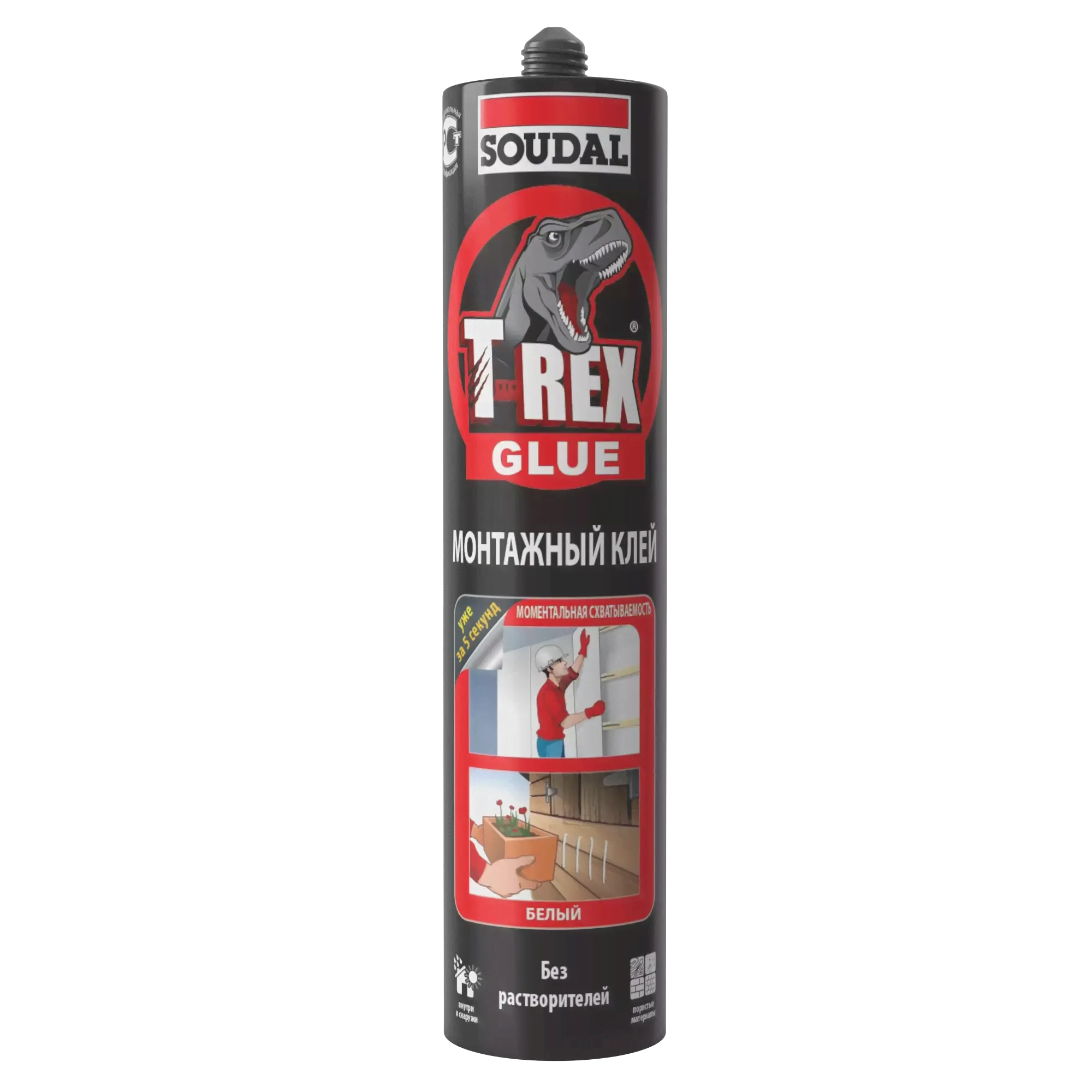 SOUDAL Монтажный клей T-REX Моментальная схватываемость 380г-0