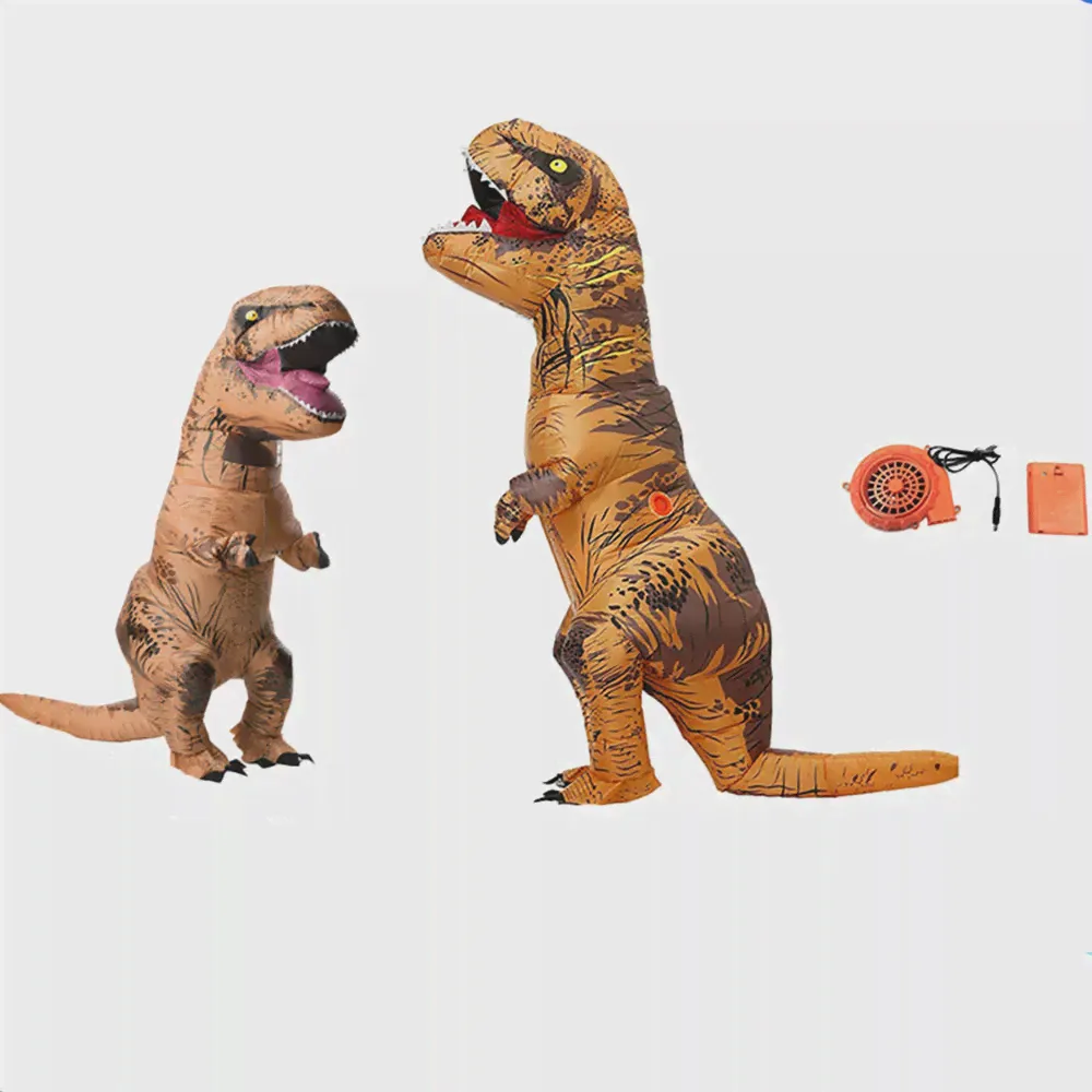 Надувной костюм тираннозавра T-rex, костюм динозавра, дети, взрослые, для ролевых игр, Необычные представления, Хэллоуин, искусственный Косплей (art.: 3920c29fdeb8b)-2