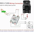 REX-C100 цифровой PID-терморегулятор ,комплект (термореле, термопара, SSR-40DA, радиатор)