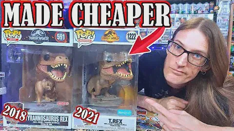 Funko Is Being Cheap When Making NEW Funko Pops | Jurassic World 10 Inch TREX comparison