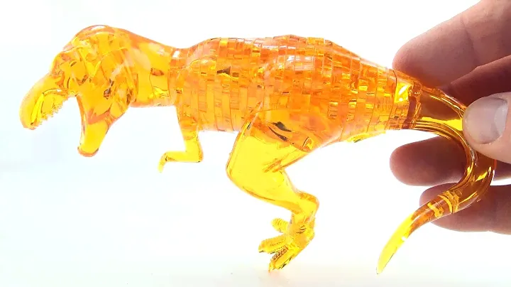 Crystal Amber Tyrannosaurus Rex 3D Jigsaw puzzle - T-Rex Dino Toy Puzzle - Dinosaur speed Build