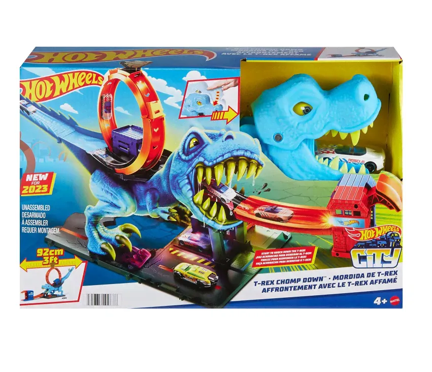 Игровой набор Mattel Hot Wheels Автомобильная трасса City T-Rex Loop And Stunt HKX42-2