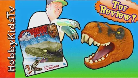 Jurassic World Chomping TOY T-Rex and Velociraptor
