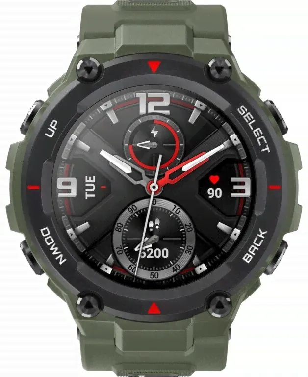 Смарт-часы Amazfit T-Rex зеленый с зеленым ремешком