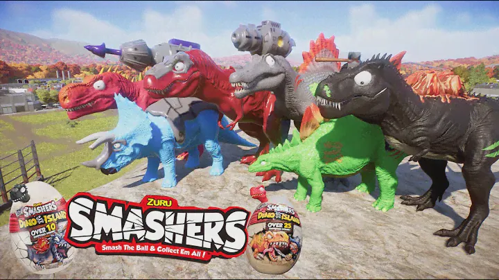 Zuru SMASHERS Dino Island Battle Ramble and Skin Showcase