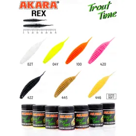 Силиконовая приманка Akara Trout Time REX 2,5" Cheese (10 шт)-0