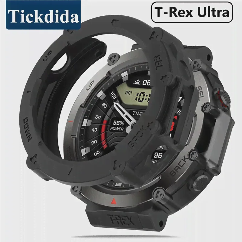 Чехол из ТПУ для Amazfit T-Rex, Ультра Мягкий силиконовый чехол для Huaimi Amazfit T-Rex, Ультра Защитная крышка, Аксессуары для корпуса