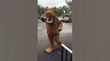 Brad in T-Rex costume