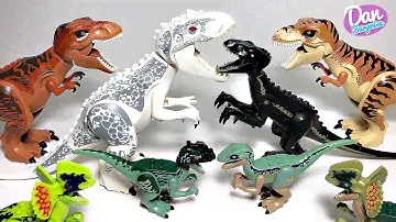 ALL 17 LEGO JURASSIC WORLD FALLEN KINGDOM DINOSAUR! INDOMINUS REX, INDORAPTOR, T-REX & MORE