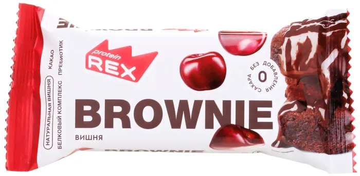 Пирожное Protein Rex протеиновое Брауни Вишня 50г-2