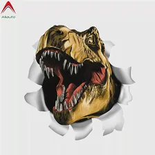 Volkrays, ужасный 3D динозавр, T-Rex, автомобильная наклейка, рваный металл, смешные автомобили, мотоциклы, аксессуары, ПВХ наклейка, 13 см * 12 см (art.: 3a38cffc47a)