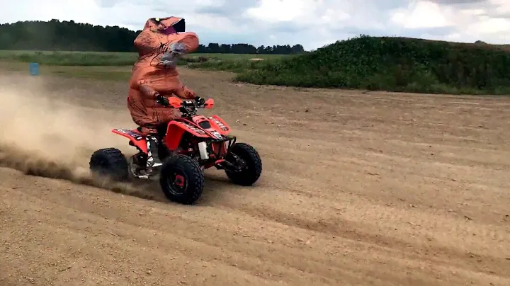 Inflatable Dinosaur Costume TREX DRX ATV Jump