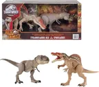 MATTEL JURASSIC WORLD T-Rex vs. Spinosaurus Dinosaur Figure Set of