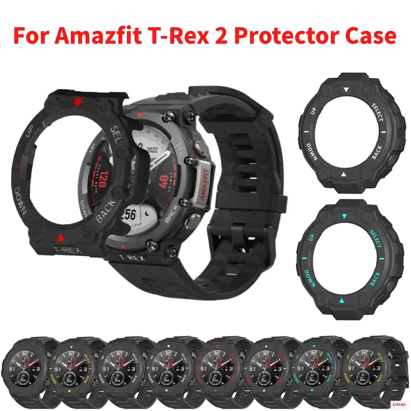 Защитный чехол 2 в 1 + Защитное стекло для экрана для смарт-часов Amazfit T Rex 2 TRex 2, защитный бампер и закаленное стекло