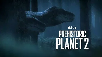 Tyrannosaurus rex brothers hunting Edmontosaurus - [Prehistoric Planet] season 2