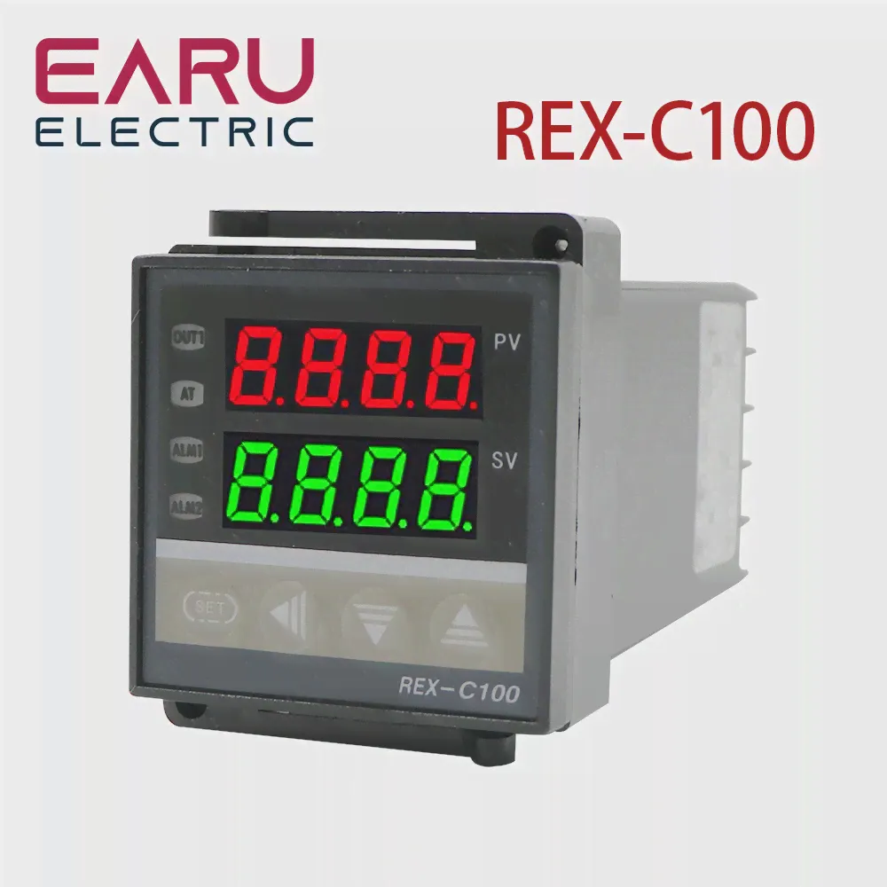 Интеллектуальный регулятор температуры REX-C100 PID Универсальный Термостат REX-C100 SSR Релейный выход Универсальный Вход типа K PT100 J-0