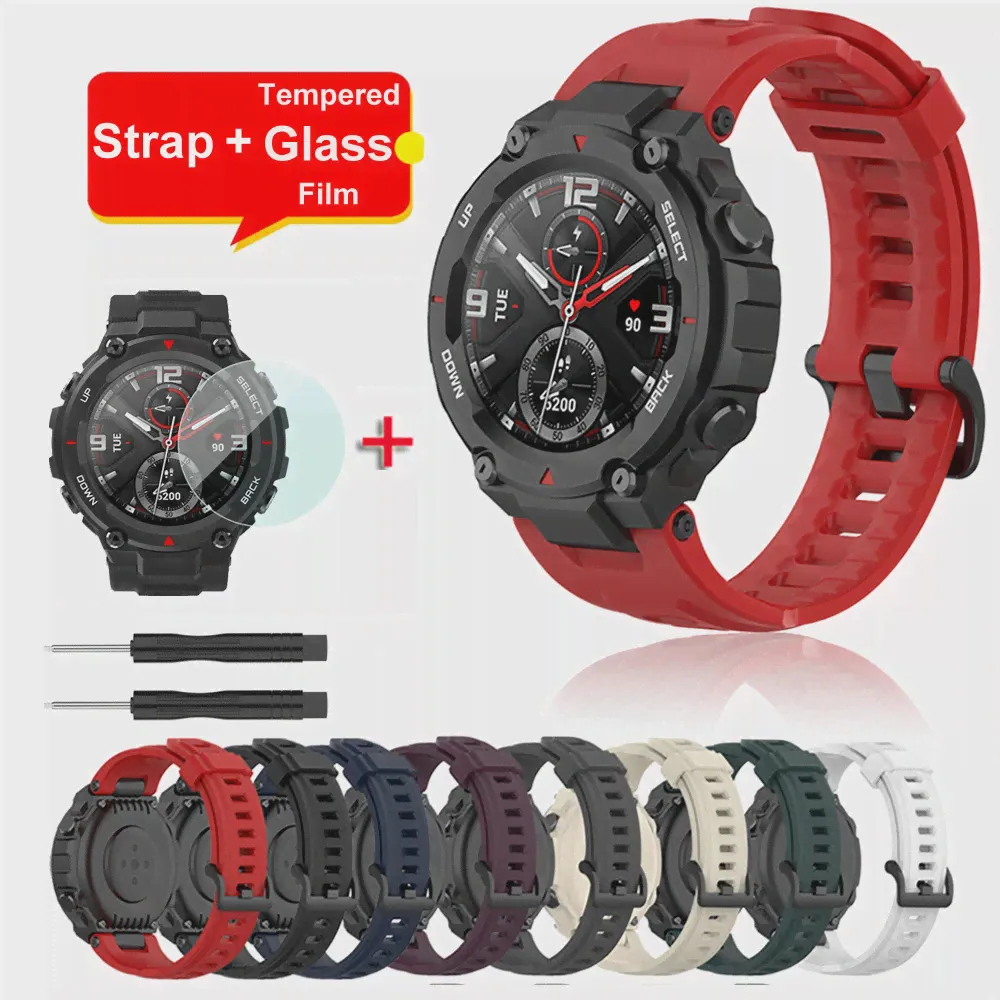Ремешок для часов Duszake для Huami Amazfit T Rex Pro, силиконовый сменный ремешок для ремешка Amazfit T Rex