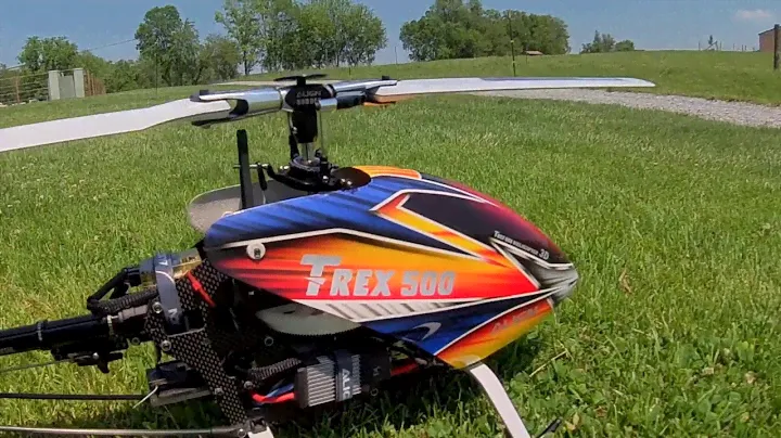 Align Trex 500 ESP Conversion To Flybarless - Part 3 - Flight #6