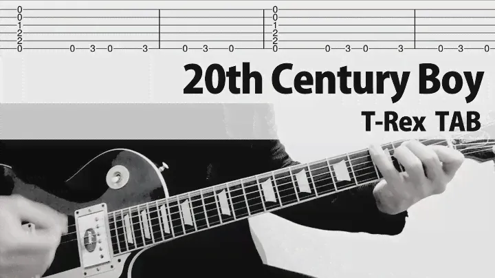 【TAB】20th Century Boy T-Rex Guitar Cover Tutorial w/Lyrics