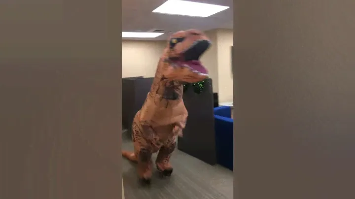 A T-Rex Meme Attacked Our Halloween Party!