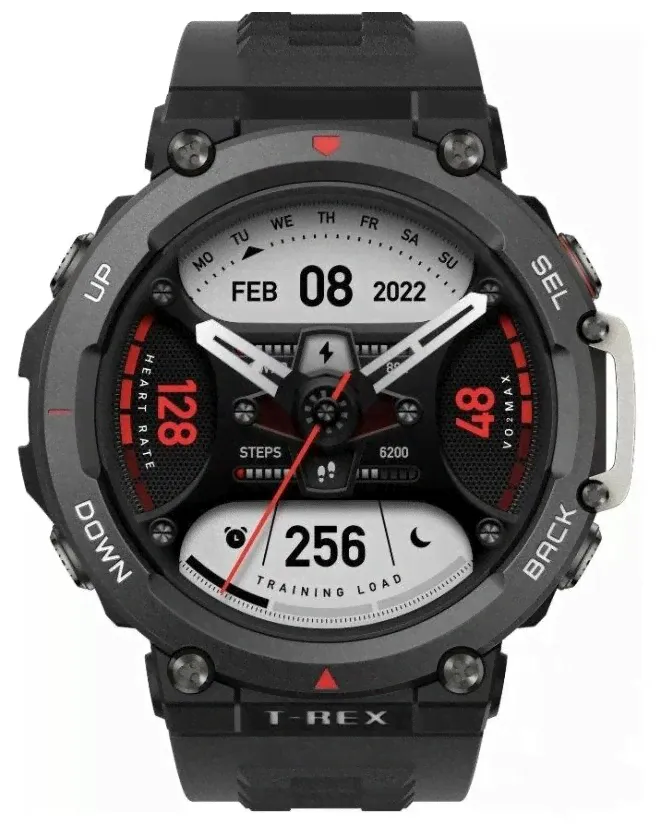 Amazfit Умные часы Amazfit T-Rex 2 47 мм GPS, угольно-черный смарт часы и фитнес браслеты-3