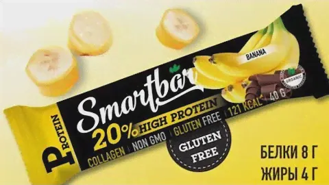 Батончик протеиновый SmartBar Protein "Банан в темной глазури", 40 г