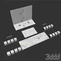 Rex Luxury Design Les ORIGINES DE REX miniset - Кафель, Плитка - 3D модель