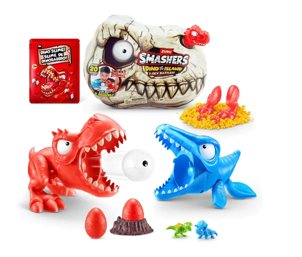 Набор игровой Zuru Smashers Dino Island Mini T-Rex Battles Playset Битва динозавров в яйце 74114-0