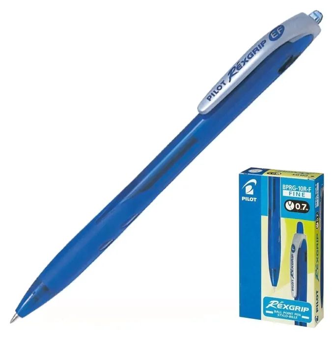 Pilot Ручка шариковая автоматическая Rex Grip на масляной основе-0
