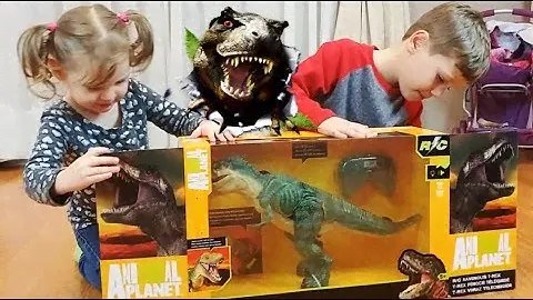 Игрушка Динозавр Рекс на радиоуправлении, распаковка и обзор. Dinosaur T-Rex.