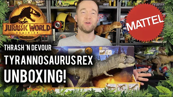 JURASSIC WORLD: DOMINION THRASH 'N DEVOUR TYRANNOSAURUS REX - 4K MATTEL TOY UNBOXING!