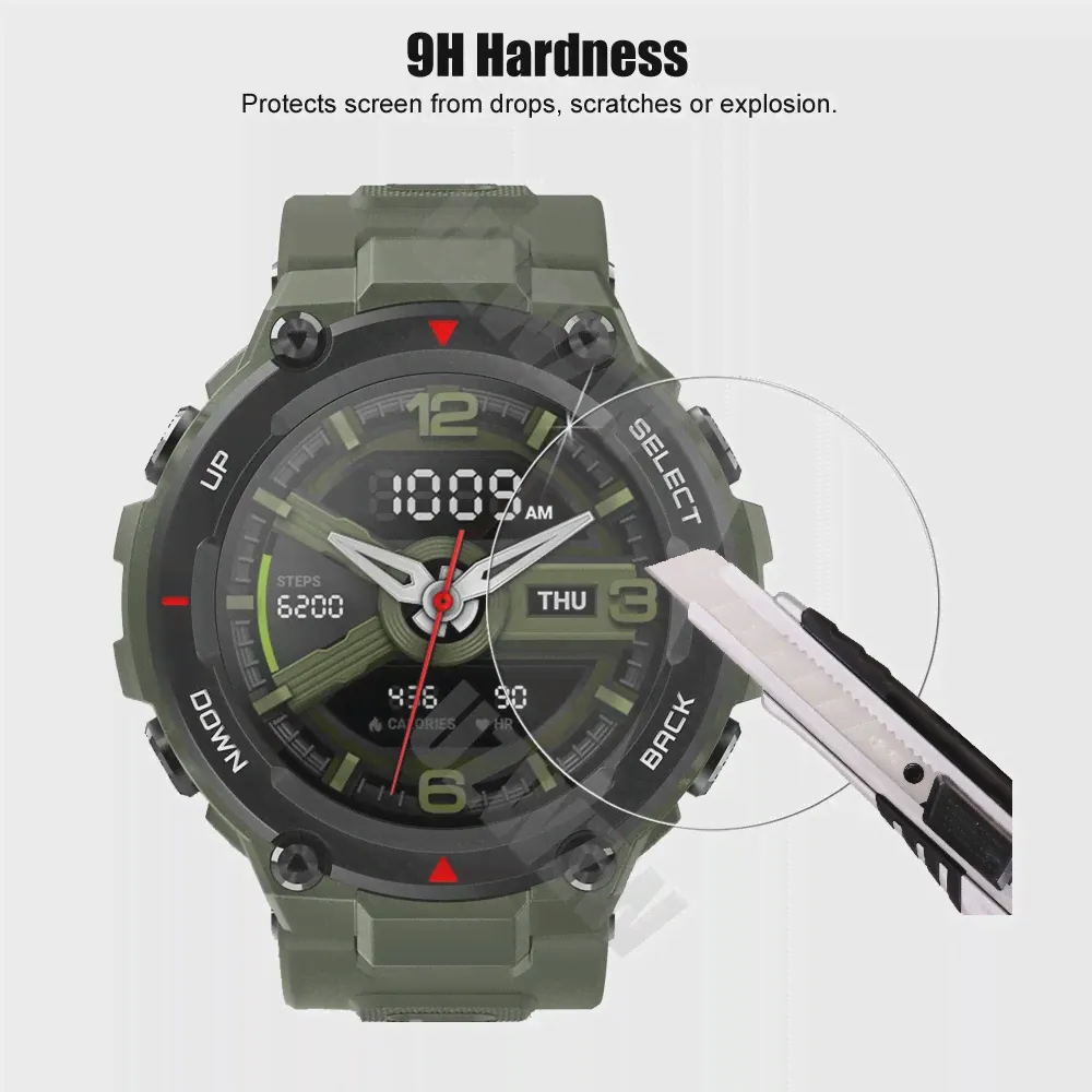 Защитное закаленное стекло для Amazfit T Rex 2 ( T-Rex 2 ) T Rex Pro Verge Lite GTR 42 мм 47 мм Stratos 3, 3 шт. (art.: 3920be28eec45)-2