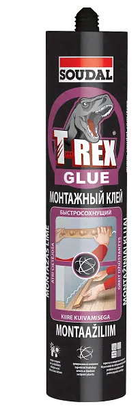Клей монтажный быстросохнущий T-REX Soudal 152302-0