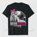 Футболка Sistersaurus мужская хлопковая, майка с надписью T-Rex Dinosaur Sister Saurus, подходит для семьи (art.: 3920b80a21553)
