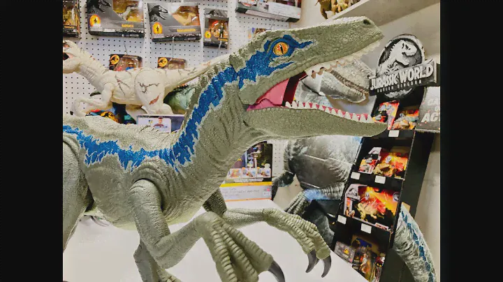 RUSHERSTOYS JURASSIC WORLD DOMINION DINO RIVALS SUPER COLOSSAL VELOCIRAPTOR BLUE UNBOXING 4K