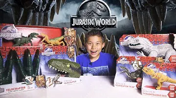JURASSIC WORLD SUPRISE BOX! Indominus Rex, Velociraptor 4-Pack, Raptor Claws and more!