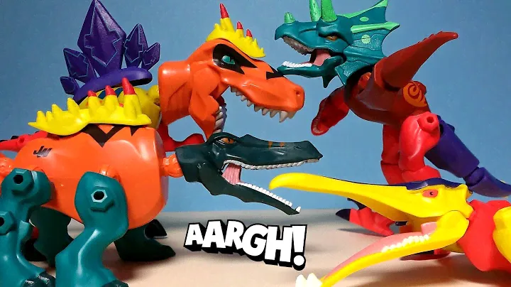 Dinosaurs Hybrid Mutant Toys Jurassic World Hero Mashers - T-rex, Mososaurus, Stegosaurus