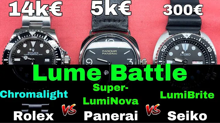 Lume Battle! Super-LumiNova Vs Chromalight Vs LumiBrite