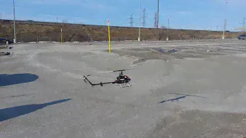 Align T-Rex 500 3G FBL AH-1 Cobra maiden flight w/o scale body w/ 30km/h wind