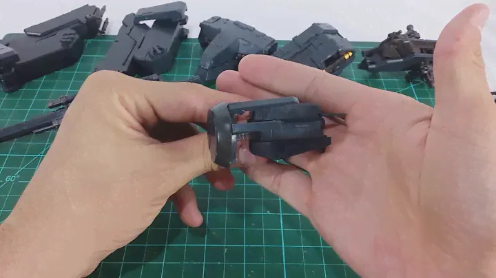 Montagem do radar Metal Gear Rex black version Model kit 1/100